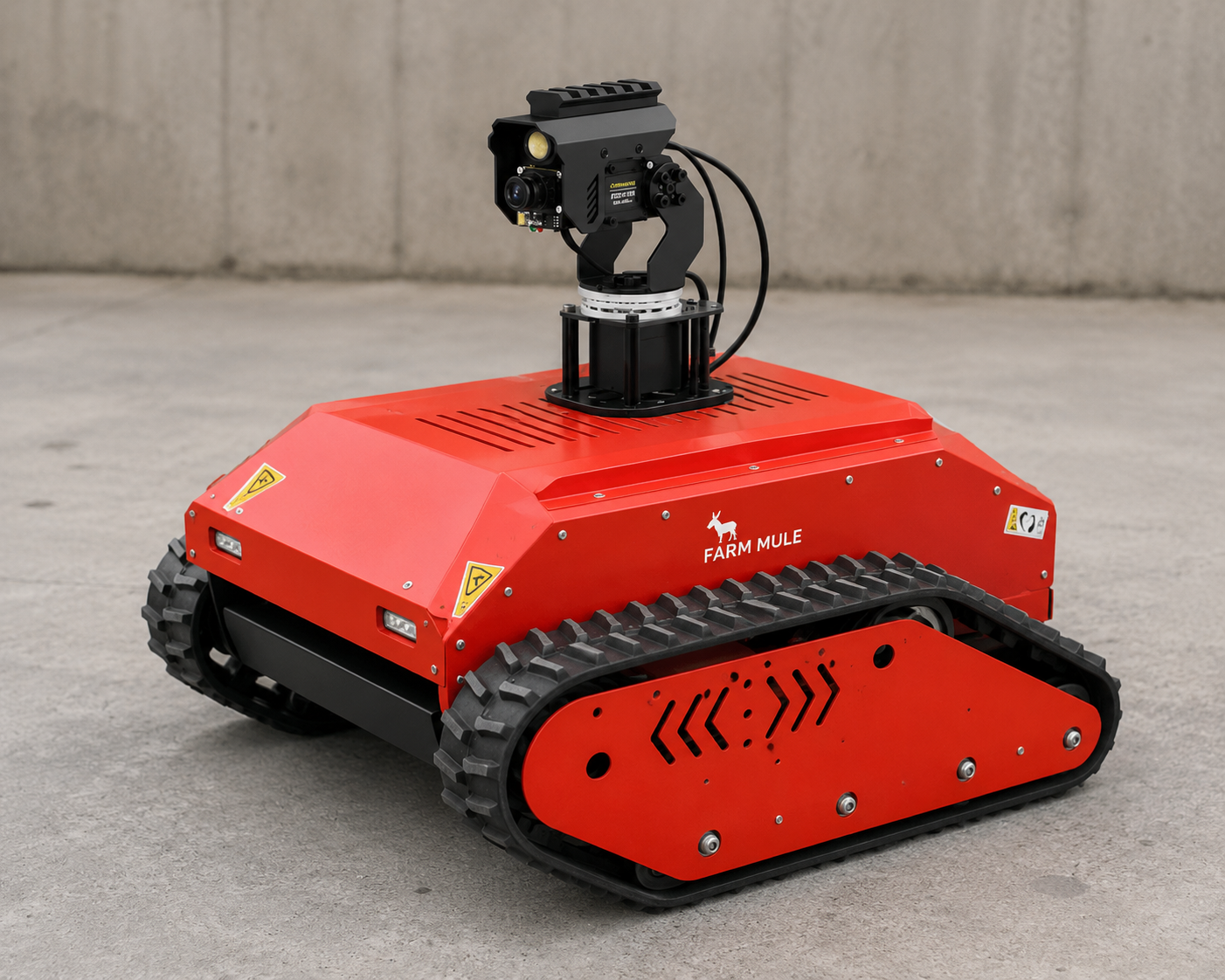 Ground rover with a mast-mounted sensor and camera head