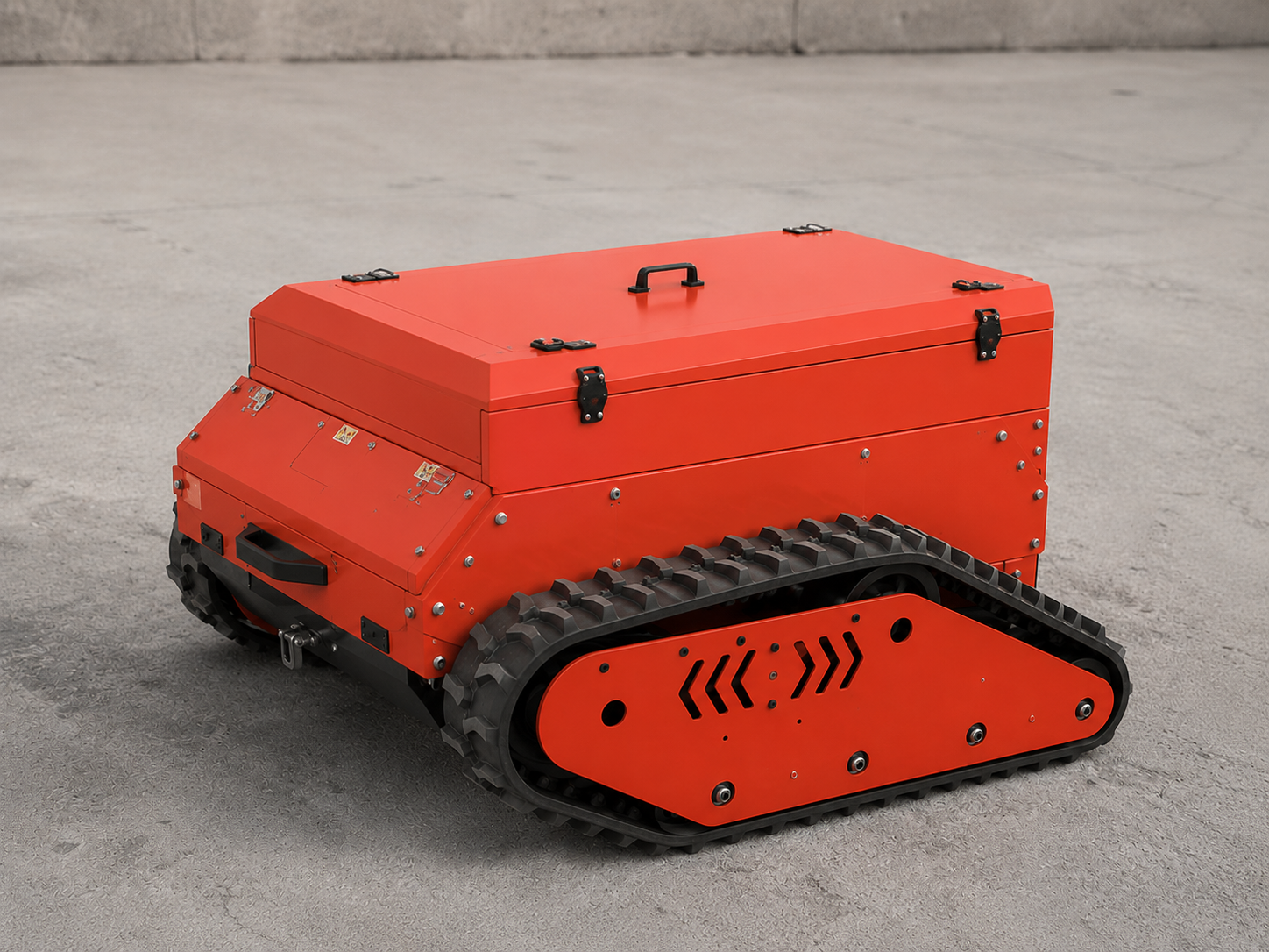Tracked ground rover with a stowed payload bay